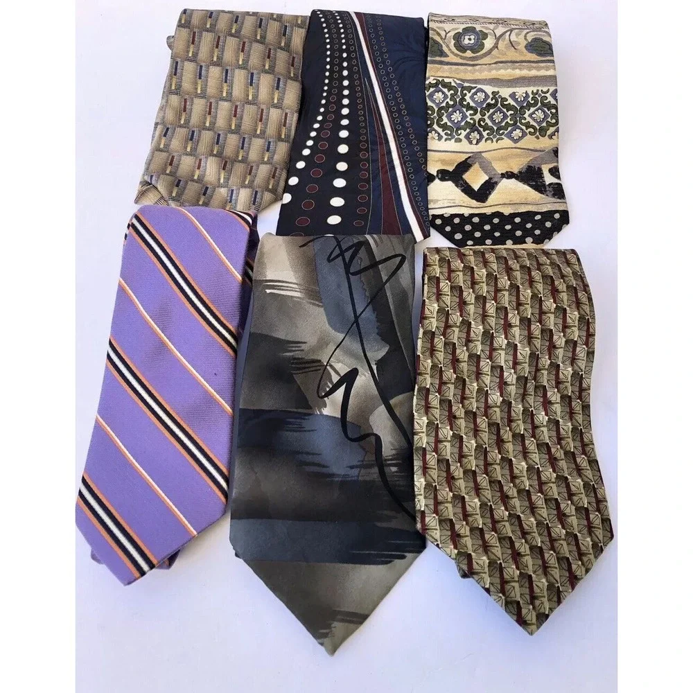 6 Pack Mens Casual Design Self Tie Neck Tie Formal Party Wedding Prom Dressy Tie